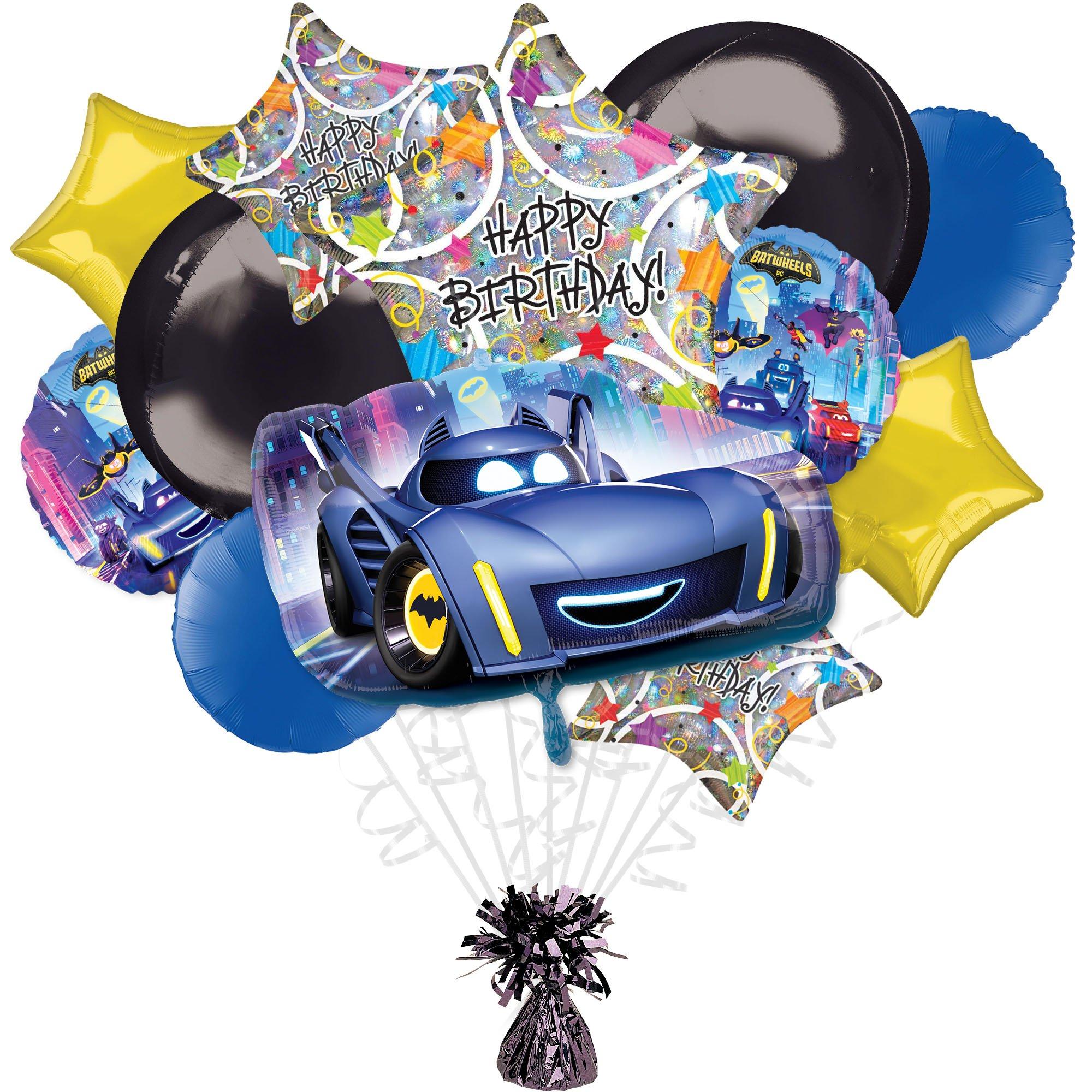 DC Batwheels Foil Balloon Bouquet with Balloon Weight